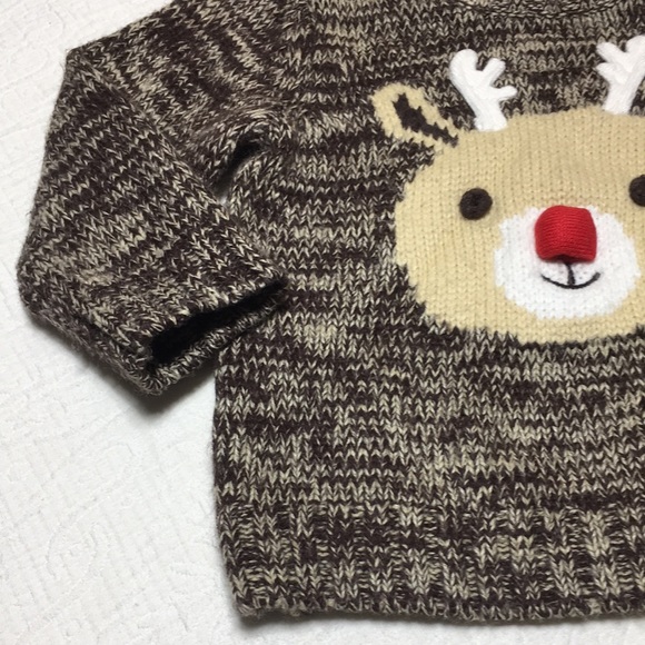 12-18m (4/$20) Rudolph Sweater by Joe Fresh - Picture 3 of 16